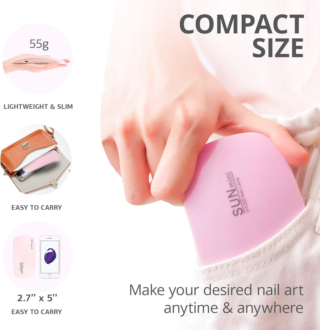 Mini Uv Led Nail Lamp Portable Gel Curing Lamp Pocket Size