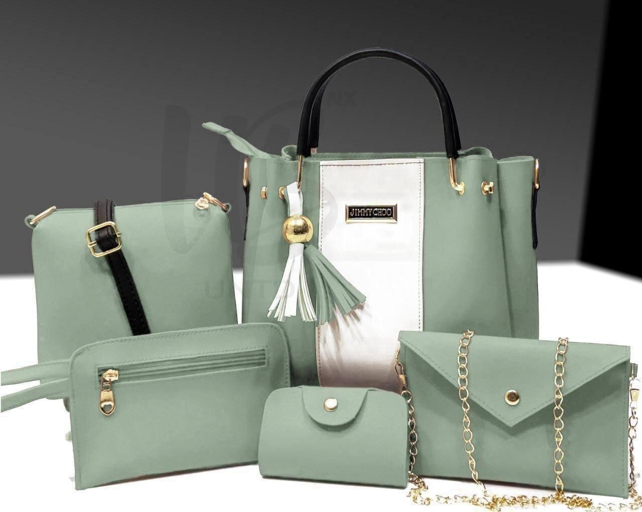 5-Piece Jimmy Choo Bag Combo | Main Bag, Sling, Pouch, Envelope Sling & Card Holder