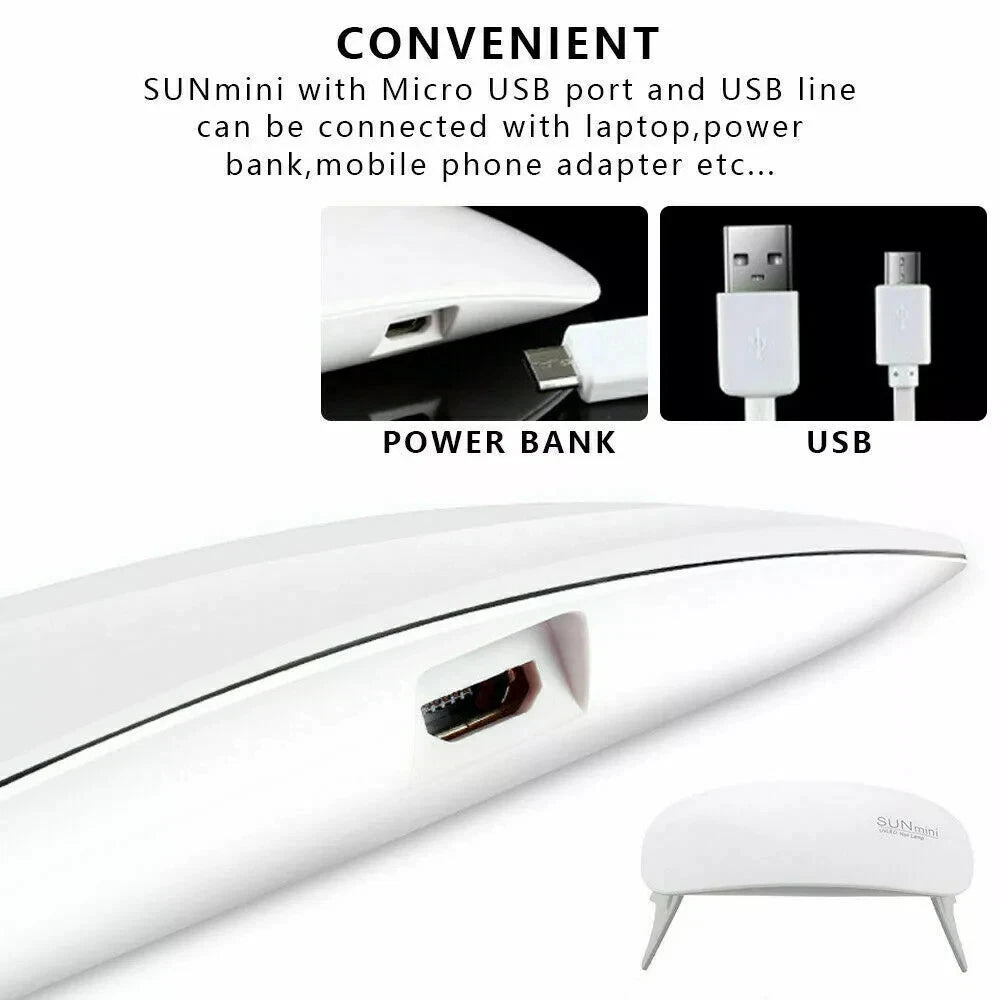 Mini Uv Led Nail Lamp Portable Gel Curing Lamp Pocket Size