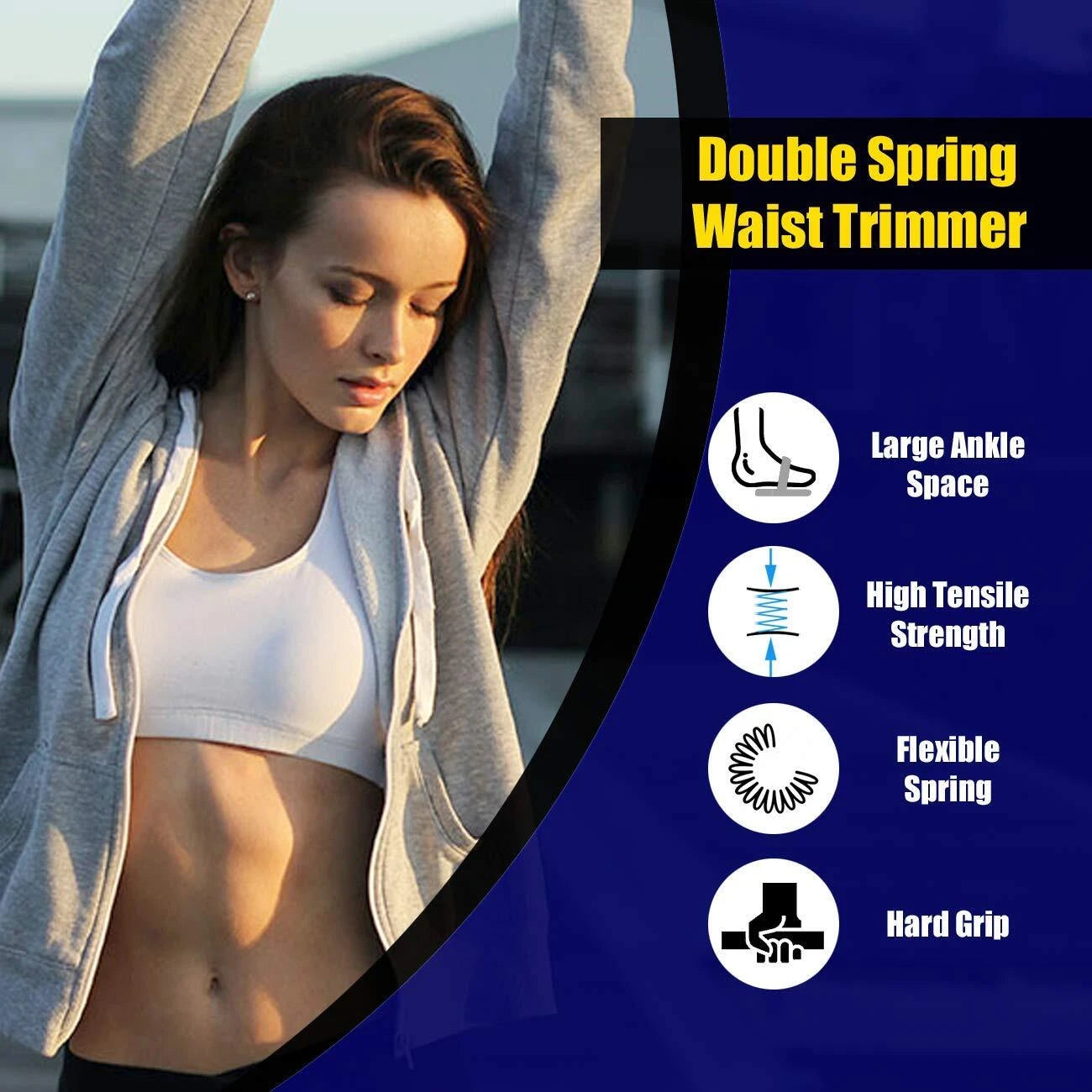 Tummy Trimmer Double Spring High Quality Resistance Trainer for Home Gym
